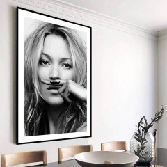 Kate Moss (Kate Moss Moustache affiche de luxe en)