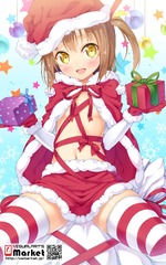 kazuma (kazumav) appli-chan christmas loli naked ribbon thighhighs ...