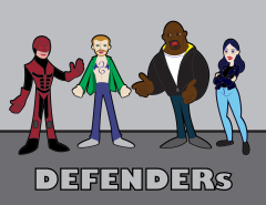 Defenders Tv Show Cartoon Artwork