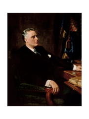 Digitally Restored American History Painting of President Franklin Roosevelt
