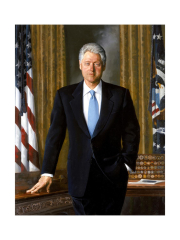 Digitally Restored White House Painting of President Bill Clinton