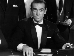 Dr No by Terence Young with Sean Connery, 1962 (b/w photo)