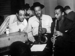 Duke Ellington with Ben Webster and Jimmy Hamilton at Carnegie Hall, 1948