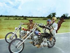 Easy Rider by DennisHopper with Dennis Hopper, Peter Fonda and Jack Nickolson, 1969 (motos Harley D