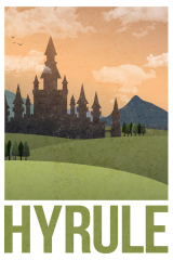 Hyrule Retro Travel Poster
