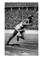 Jesse Owens Setting the 200 Meter Olympic Record at the Olympics in Berlin, Germany, 1936