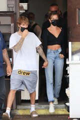 Justin Bieber Flaunts Neck Tattoo While With Hailey Baldwin