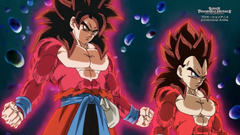 Dragon Ball GT (Dragon Ball Super) (xeno goku and vegeta ssj4 powering up)