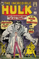 Marvel Comics Retro: The Incredible Hulk Comic Book Cover No.1, with Bruce Banner (aged)