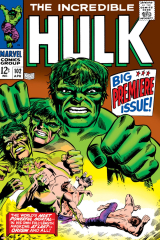 Marvel Comics Retro: The Incredible Hulk Comic Book Cover No.102, Big Premiere Issue