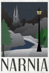 Narnia Retro Travel Poster