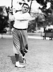 New York Yankees. Yankees Outfielder Babe Ruth Playing Golf, Early 1930s
