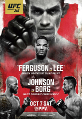 UFC 216 Fight Ferguson vs Lee Johnson vs Borg