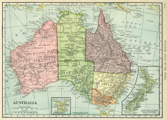 Historical Map of Australia AU Vintage