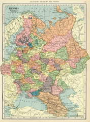 Vintage Historical Russia Map