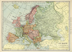 Vintage Historical Europe Map