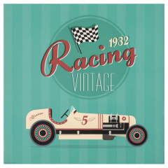 Silk 1932 Racing Cars Vintage Car Winner 5