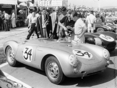 Stirling Moss with Porsche RSK, Goodwood, Sussex, 1955
