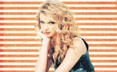 Taylor Swift Orange stripes wallpaper
